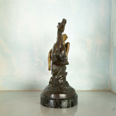 Bronze Statue of Horse with Woman, 1800s-ZLY-846958