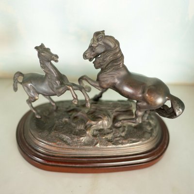 Bronze Statue of Horses, Late 1800s-ZLY-846214