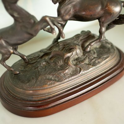 Bronze Statue of Horses, Late 1800s-ZLY-846214