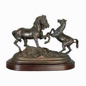 Bronze Statue of Horses, Late 1800s-ZLY-846214