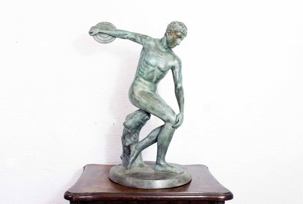 Bronze Statue of the Discobole of Myron, 1950s-BQF-1032763