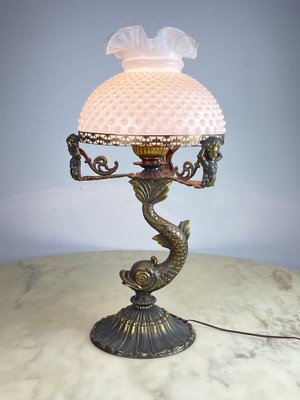 Bronze Table Lamp, Italy, 1950s-YST-1758257