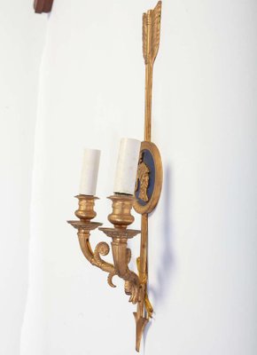 Bronze Two-Light Neoclassical Wall Sconces, Set of 2-MBH-1031969