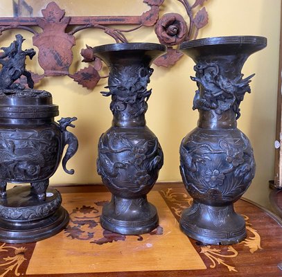 Bronze Vases, 1850s, Set of 2-TEP-1288694