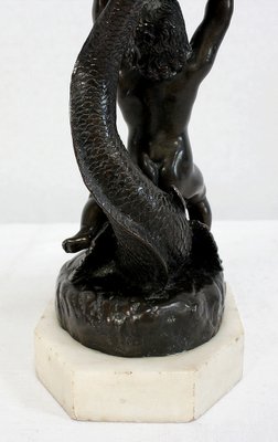 Bronze Vide-Poche Depicting Child and Dolphin, Early 1800s-RVK-1007681