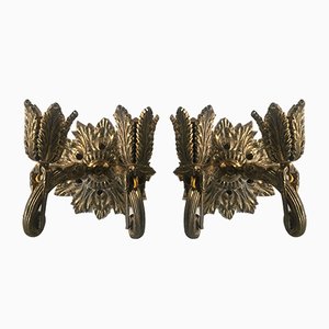 Bronze Wall Lamps, 1920s, Set of 2-WQQ-1009530