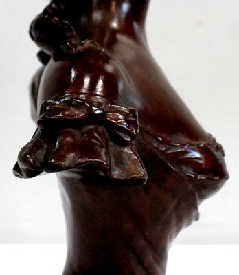 Bronze Woman with Hat by Meslais, Early 20th Century-RVK-914716