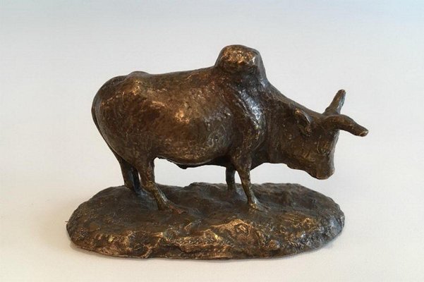 Bronze Zebu Statue, 1880s-BA-658437