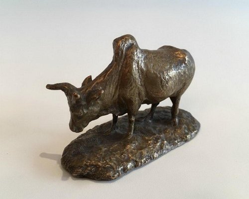 Bronze Zebu Statue, 1880s-BA-658437