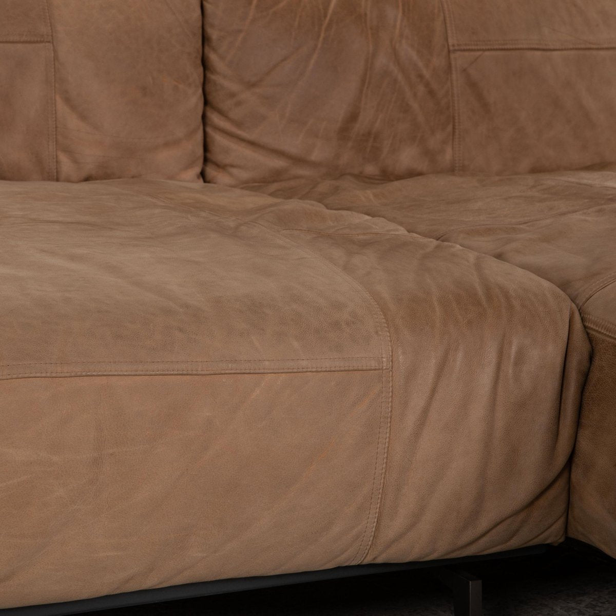 Brow Leather Sofa Corner Sofa by Tommy M for Machalke