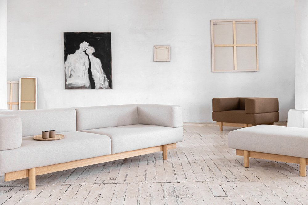 Brown Alchemist Three-Seater Sofa by etc.etc. for Emko