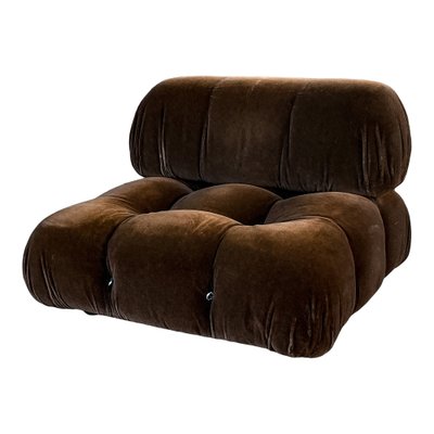 Brown Alpaca Velvet Camaleonda Modular Sofa by Mario Bellini for C&B Italia, 1972, Set of 5-RPH-1231738