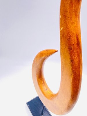 Brown and Black Wood Sculpture, France, 1970s-UR-1362381