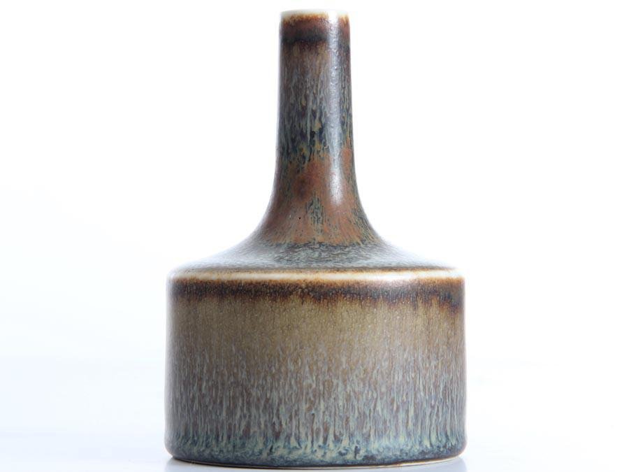 Brown and Blue-Grey Glaze Cabinet Vase by Carl-Harry Stalhane for Rörstrand, 1950s