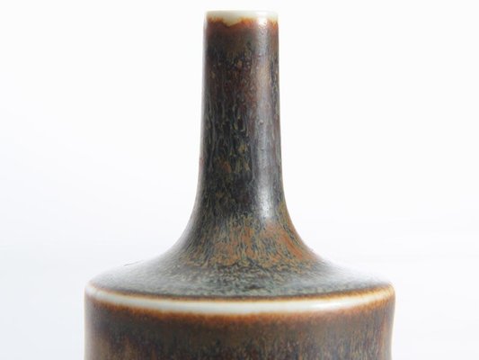 Brown and Blue-Grey Glaze Cabinet Vase by Carl-Harry Stalhane for Rörstrand, 1950s-PI-703205