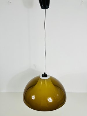 Brown and White Acrylic Glass Pendant Lamp in the style of Temde, 1970s-PUK-1392600