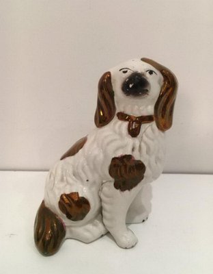 Brown and White King Charles Figure from Staffordshire, 1880-BA-658401