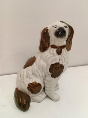 Brown and White King Charles Figure from Staffordshire, 1880-BA-658401