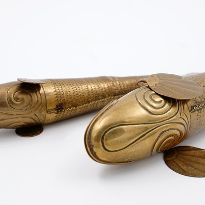 Brown Articulated Fish Sculptures-NYF-2019238