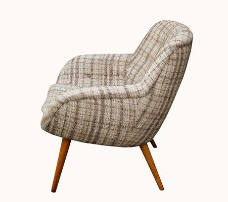 Brown Beige Club Chair, 1950s-PF-690026