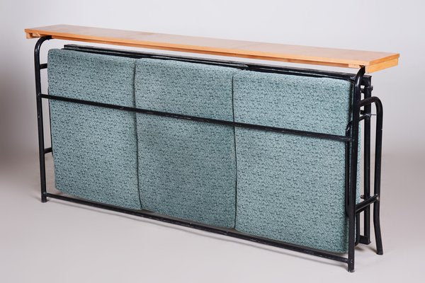 Brown & Blue Bauhaus Sofa, Czechia, 1930s-WHY-1189492