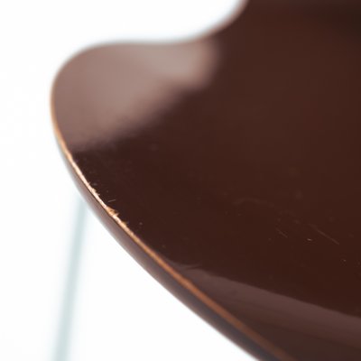 Brown Butterfly 3107 7 Series Chairs from Fritz Hansen, 1960s, Set of 5-NQU-1368556