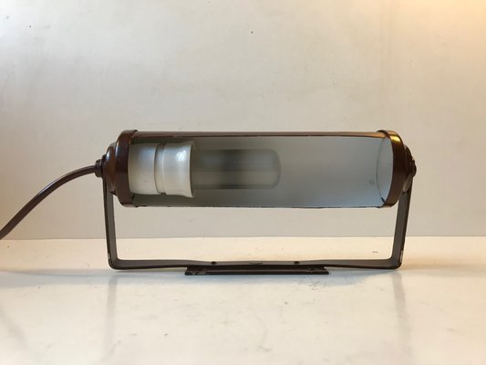 Brown Danish Tubular Wall Sconce from Lyfa, 1930s-LCR-787408