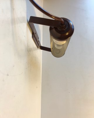 Brown Danish Tubular Wall Sconce from Lyfa, 1930s-LCR-787408