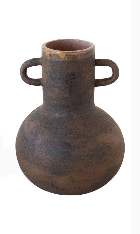 Brown Dark Vase by Eguzkiñe Egaña