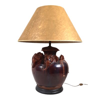 Brown Elephant Table Lamp-TCS-1215984