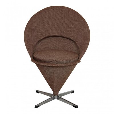 Brown Fabric Cone Chair by Verner Panton for Fritz Hansen, 1920s-MTD-1400637