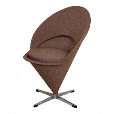 Brown Fabric Cone Chair by Verner Panton for Fritz Hansen, 1920s-MTD-1400637