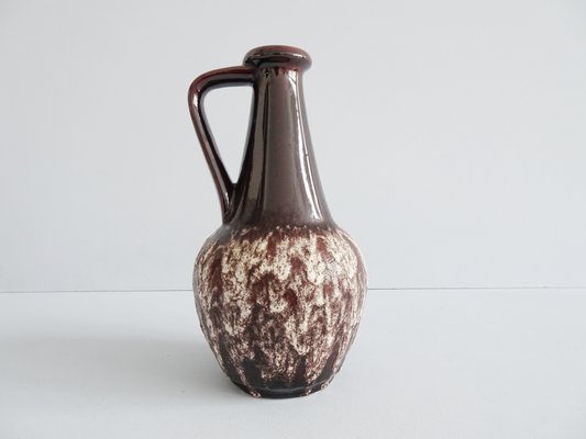 Brown Fat Lava Glaze Vase with Handles from Bay Keramik, 1970s-BLG-703344