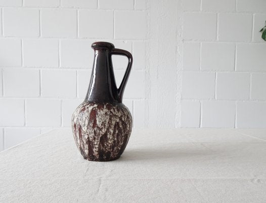 Brown Fat Lava Glaze Vase with Handles from Bay Keramik, 1970s-BLG-703344