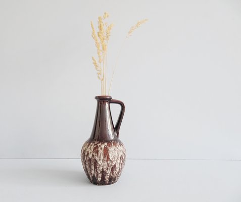 Brown Fat Lava Glaze Vase with Handles from Bay Keramik, 1970s-BLG-703344