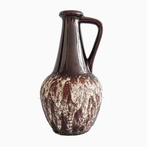 Brown Fat Lava Glaze Vase with Handles from Bay Keramik, 1970s-BLG-703344