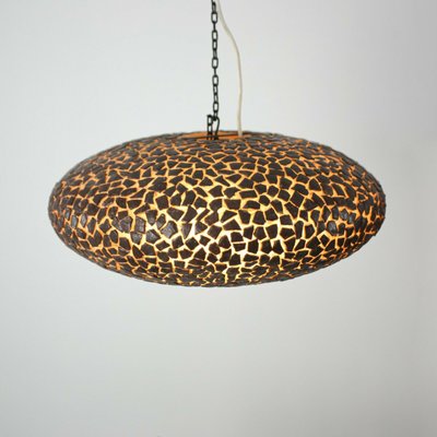 Brown Fiberglass Pendant Lamp, 1970s-ZLY-666002