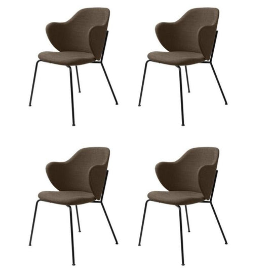 Brown Fiord Chairs by Lassen, Set of 4