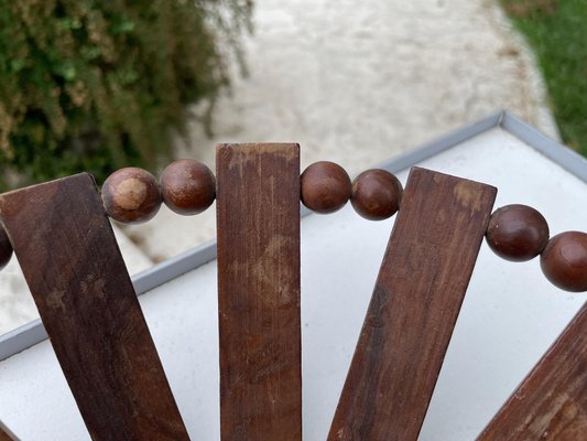 Brown Fruit Bowl in Wood, France, 1970s-UR-1315557