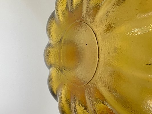 Brown Glass Salad Bowl, France, 1970s-UR-1406694