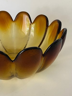 Brown Glass Salad Bowl, France, 1970s-UR-1406694