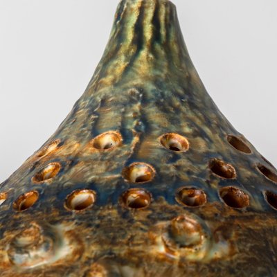 Brown Green Ceramic Pendant Light, Denmark, 1970-VDW-1756145