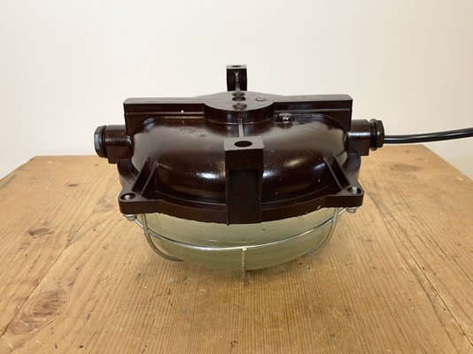 Brown Industrial Bakelite Wall or Ceiling Light, 1970s-CGF-1167513