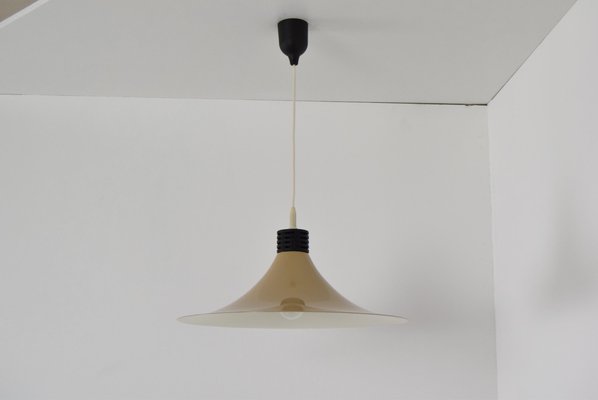 Brown Lacquered Metal Pendant, 1980s-TZ-873827