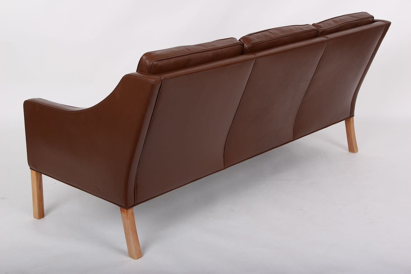 Brown Leather 2209 Sofa by Børge Mogensen for Fredericia, 2000s