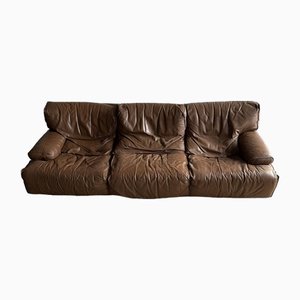 Brown Leather 3-Seater Sofa from Brunati-PDG-2027313