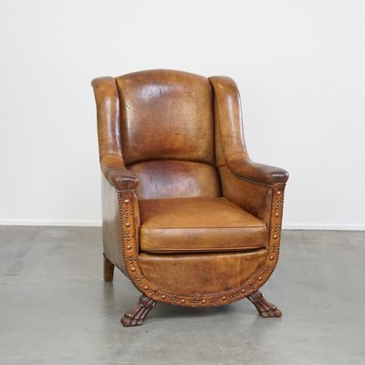 Brown Leather Armchair, 1970s-HPP-2035257