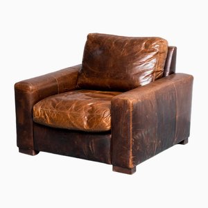 Brown Leather Armchair, 1990s-ZLY-1782449