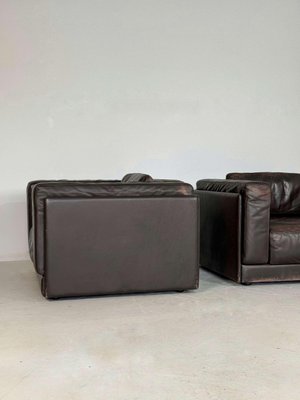 Brown Leather Armchairs from Durlet, Belgium, Set of 2-GNW-1820461