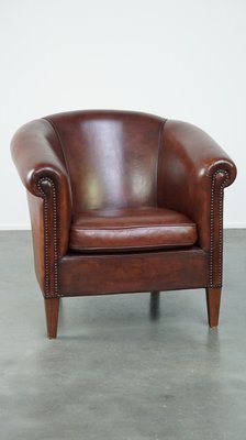 Brown Leather Club Chair-HPP-2032272